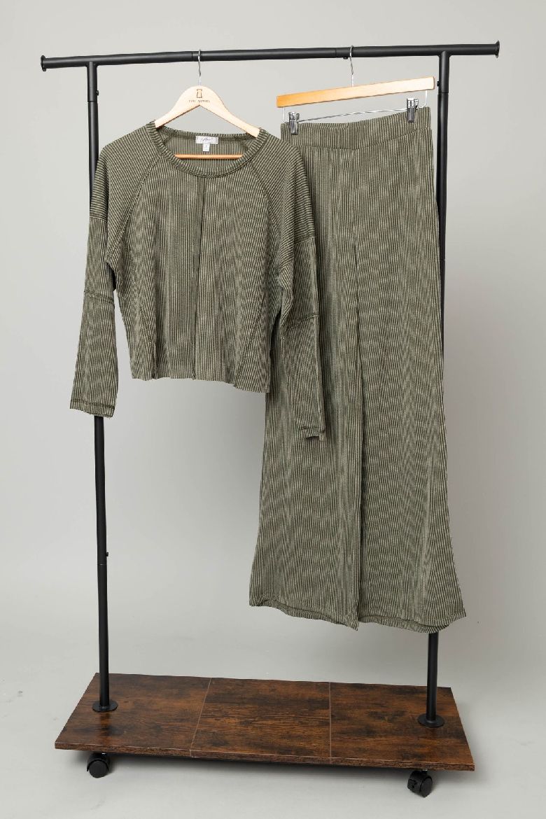 Baby Cable Box Cut Top in Olive