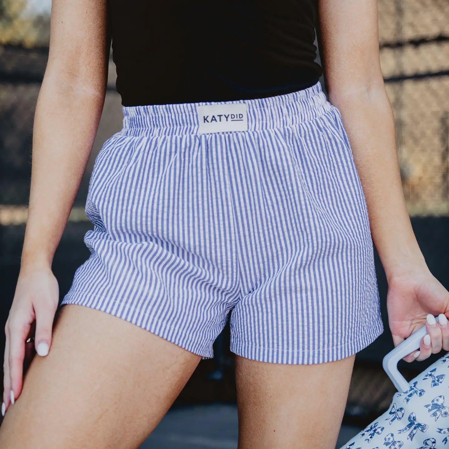 Navy Striped Boxers