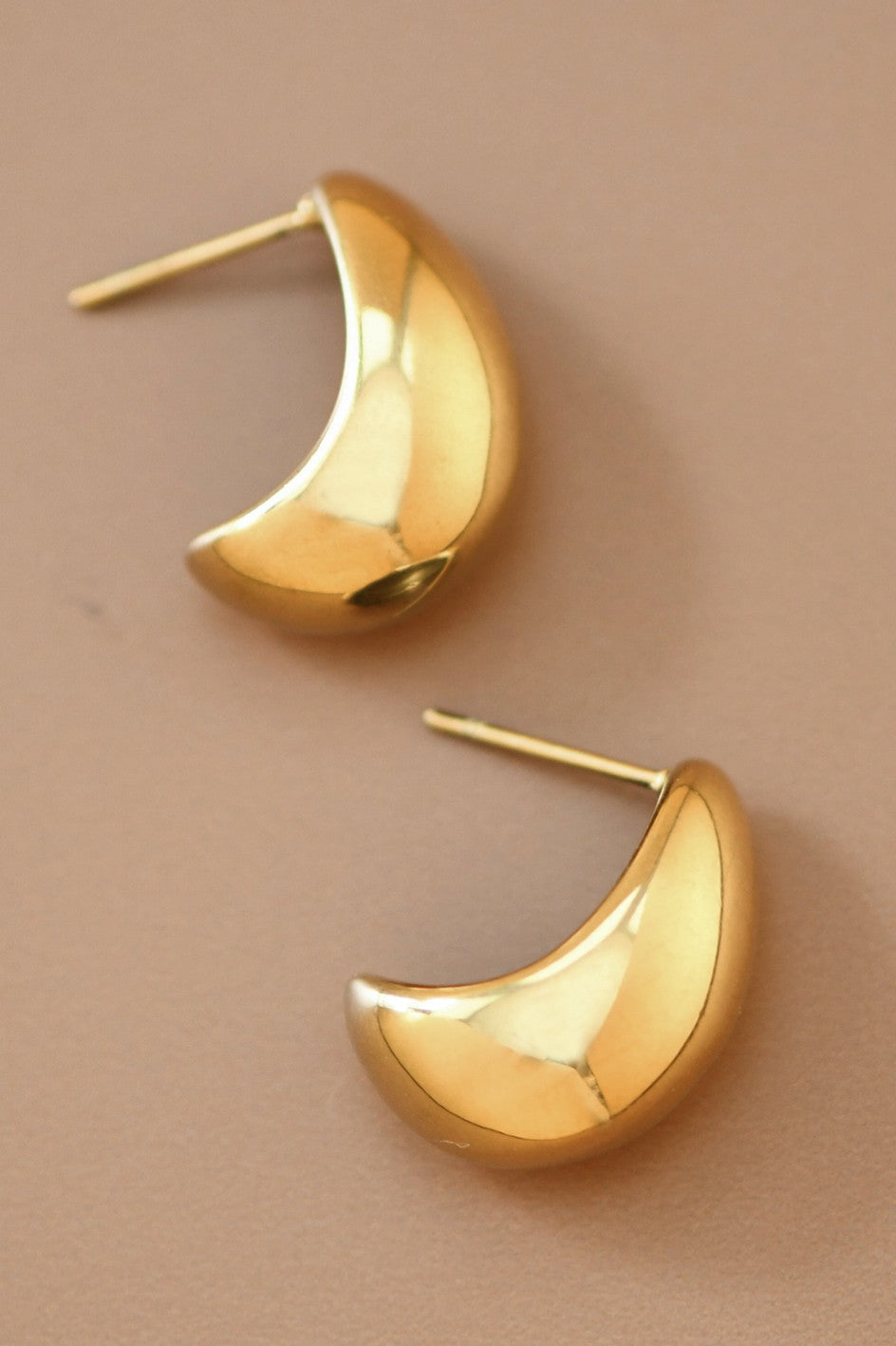 18K Waterproof Non-Tarnish Stainless Steel Raindrop Studs