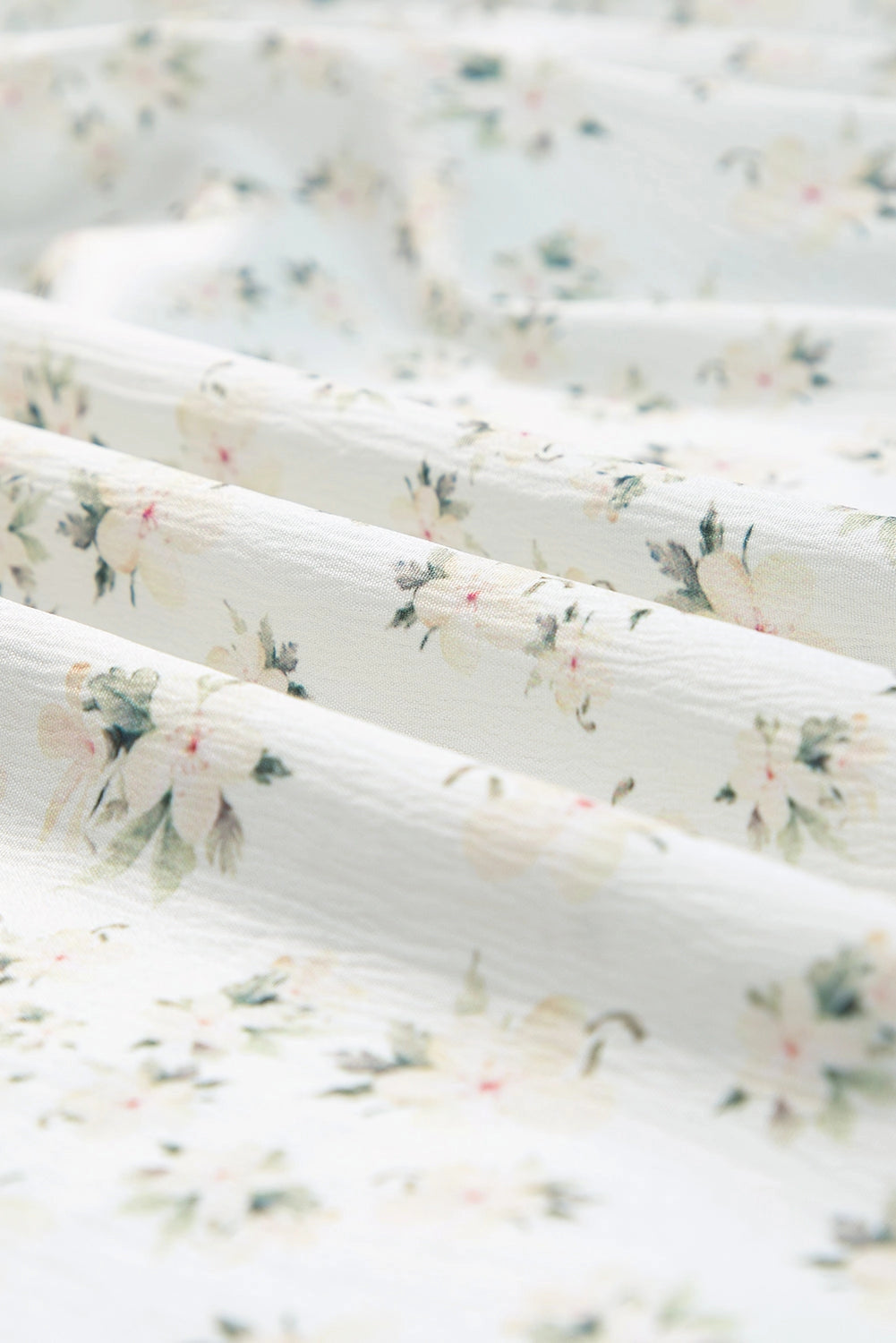 White Frilly Floral Maxi Dress