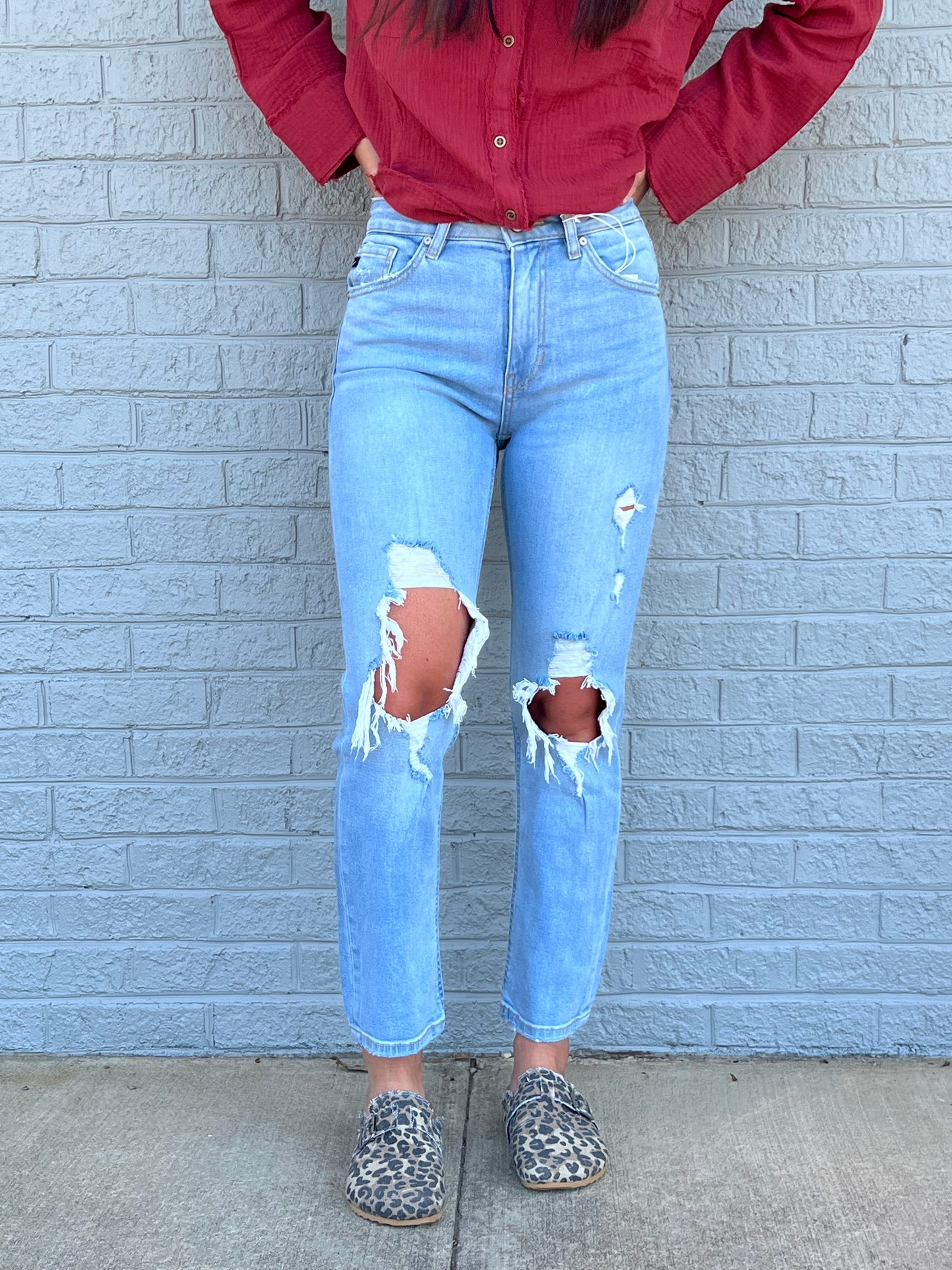 Judson High Rise Slim Straight by Kan Can**FINAL SALE**