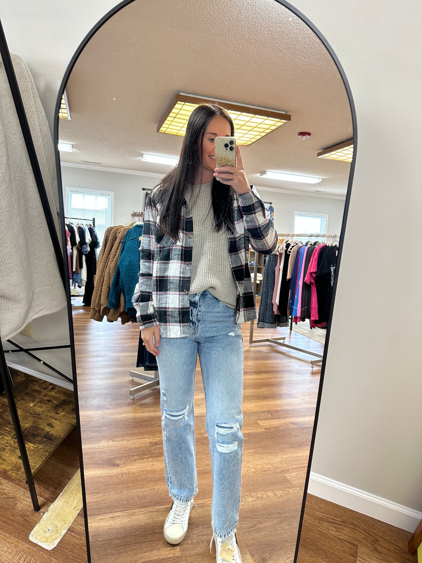 Savannah Flannel in Black**FINAL SALE**