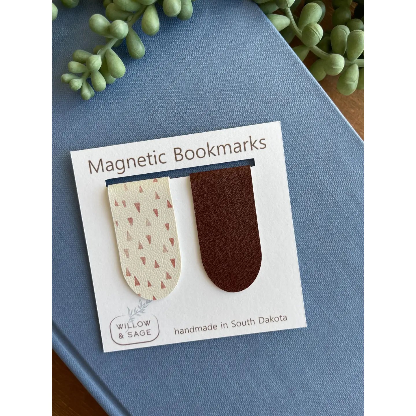 Magnetic Bookmark Pair-Plum
