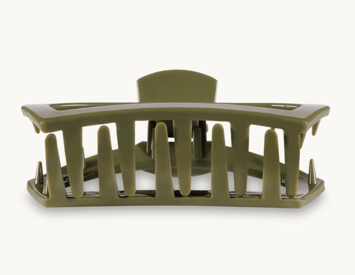 Open Hair Clip in Olive