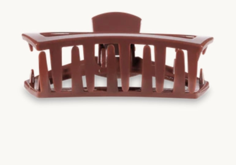 Open Hair Clip in Nutmeg