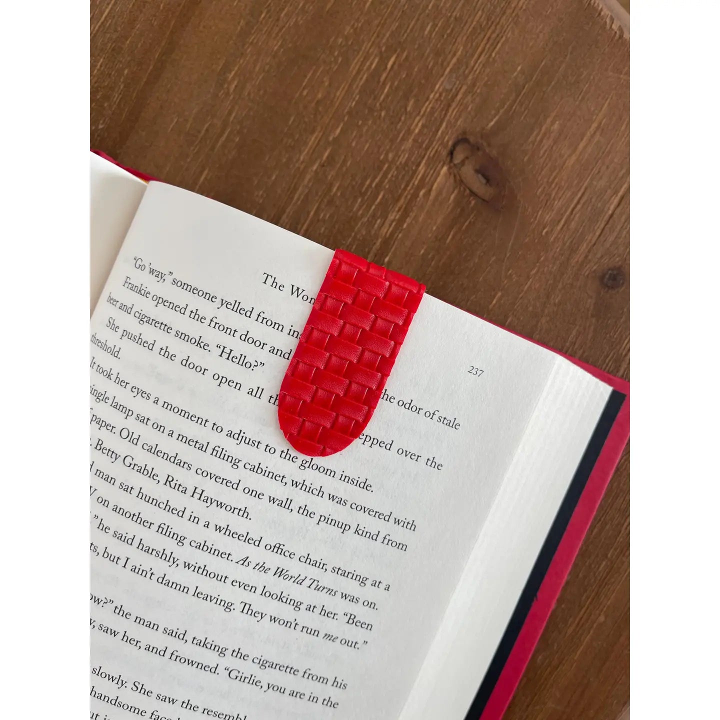 Red Woven Magnetic Bookmark