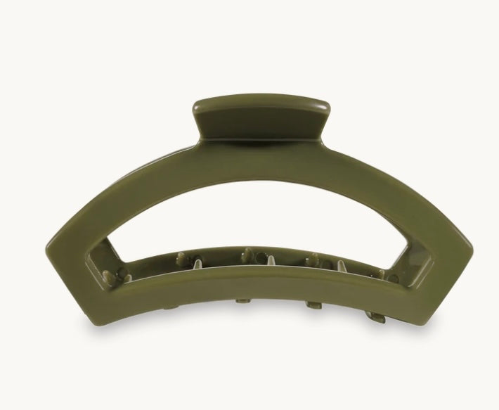 Open Hair Clip in Olive
