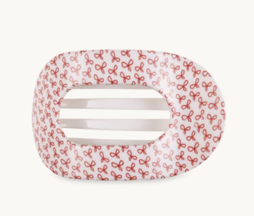 Flat Round Hair Clip in Santa Tucker