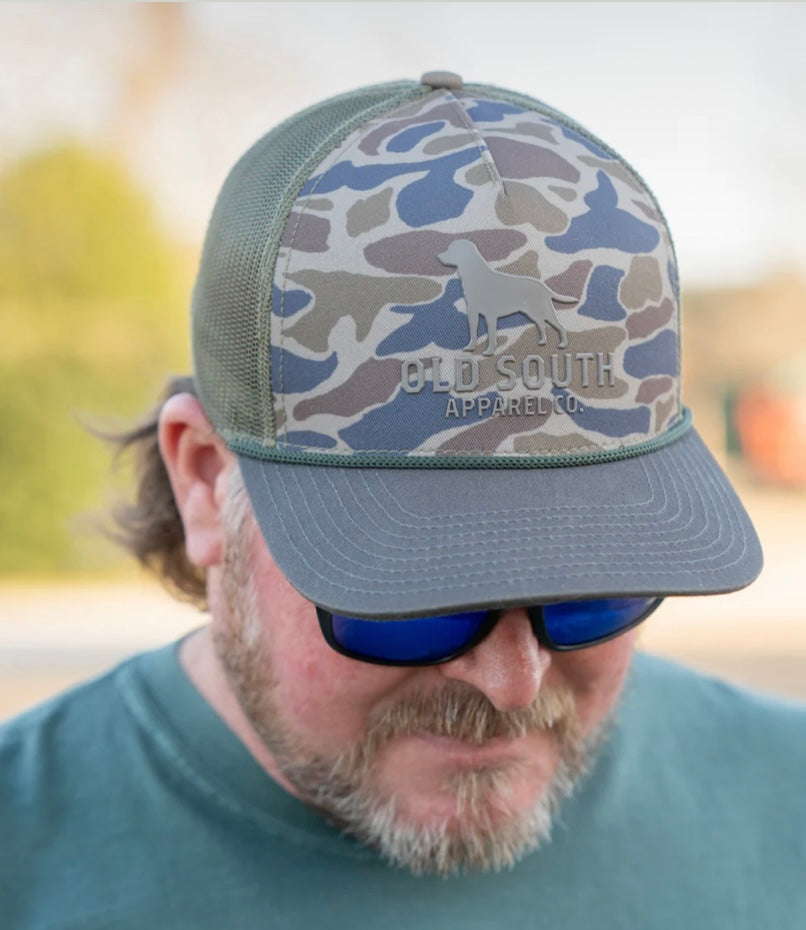 Dog Outline with Thicket Camo - Trucker Hat