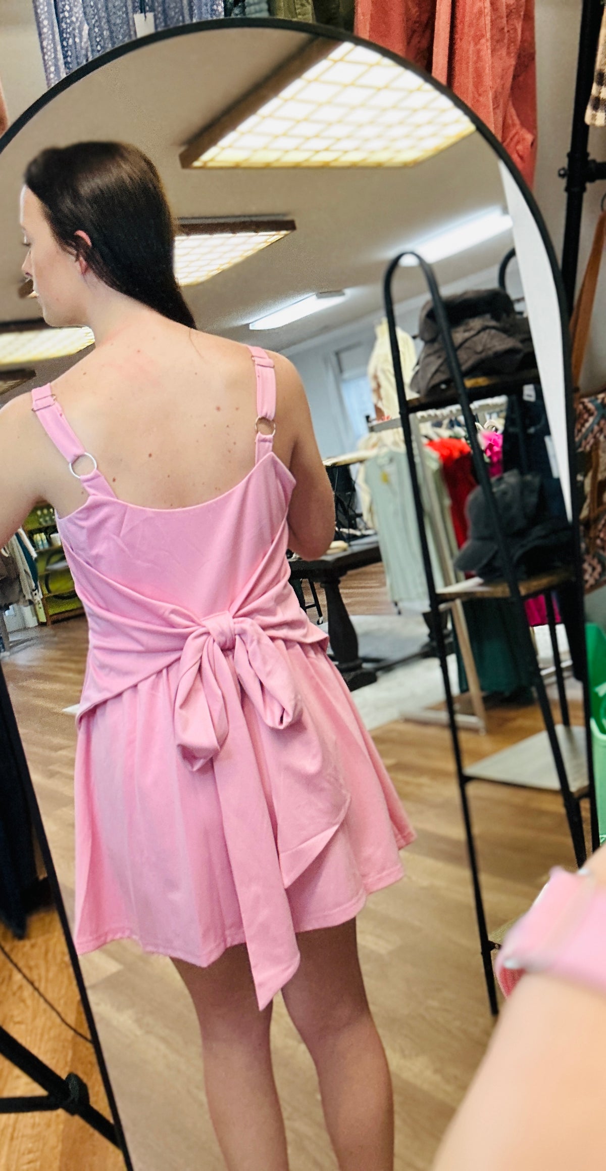 Sleeveless Dress with Shorts in Pink**FINAL SALE**