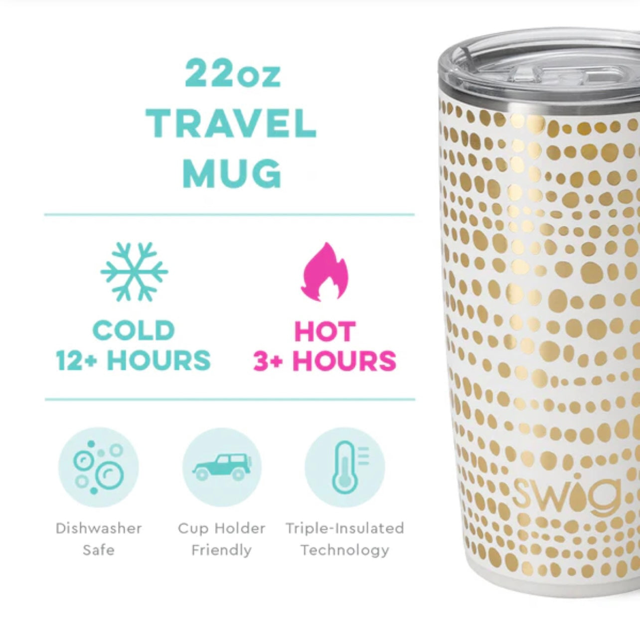 Glamazon Gold Travel Mug (22oz)**FINAL SALE**