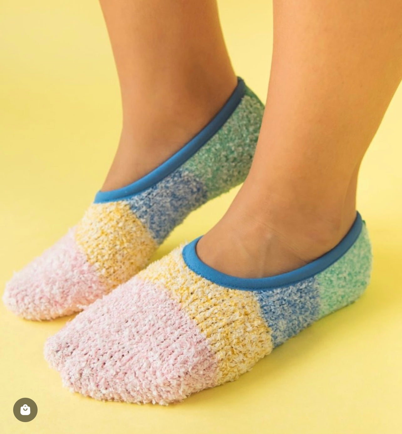 Cozy Colorblock Footsie in Blue Multi**FINAL SALE**