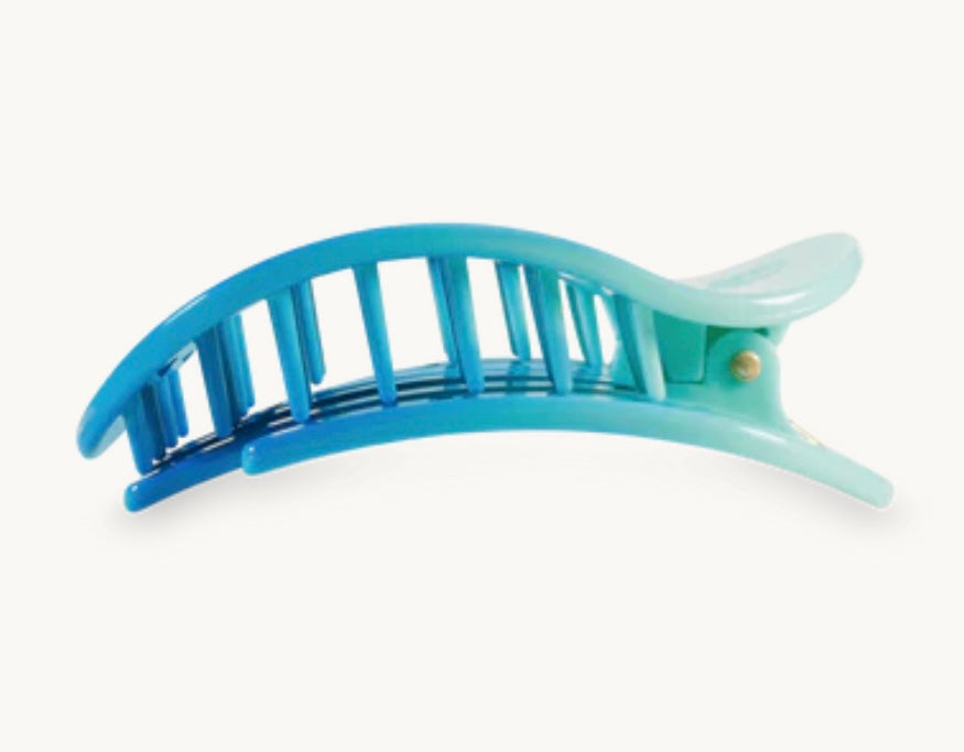 Round Flat Hair Clip in Poolside