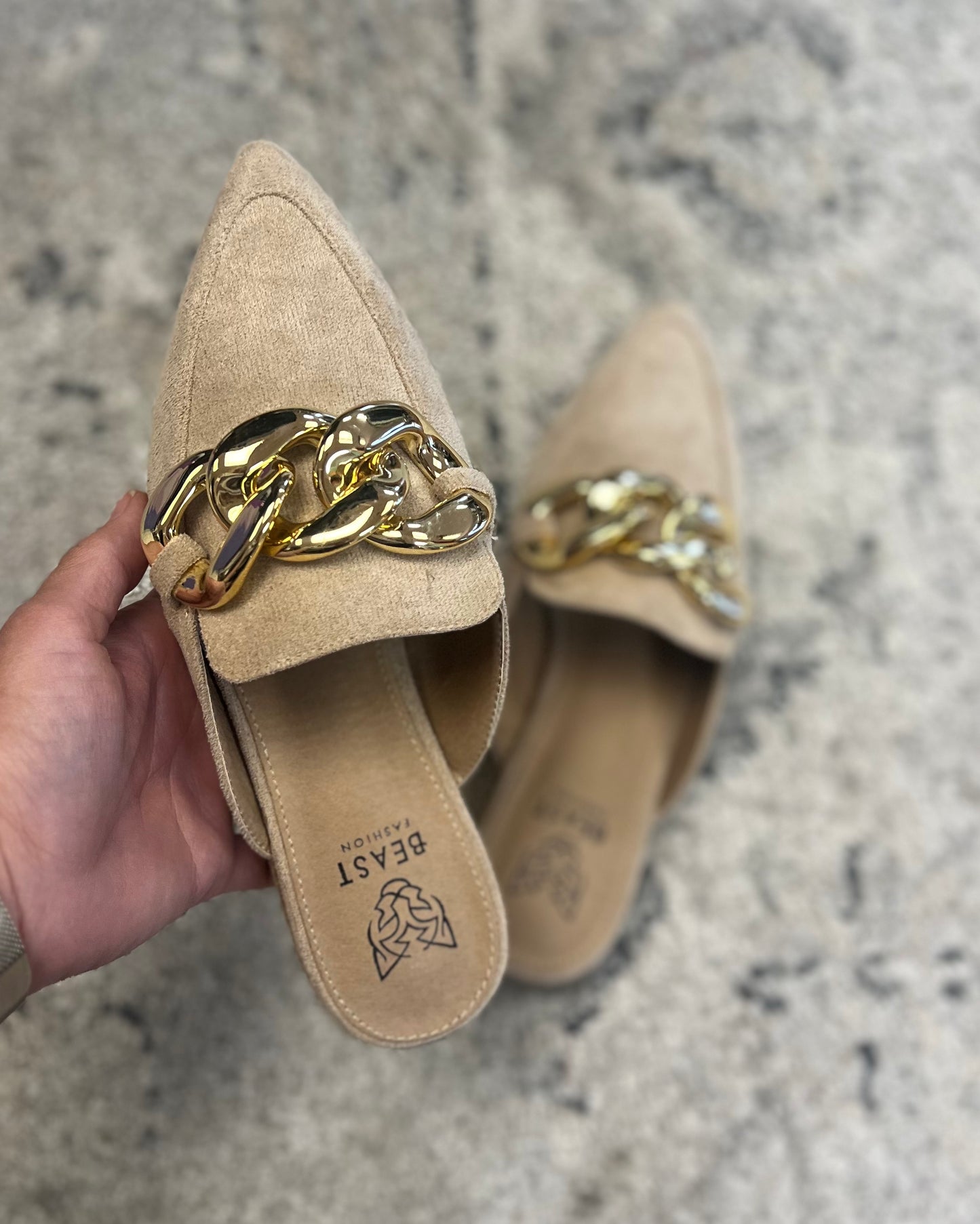 Gold Chain Mules
