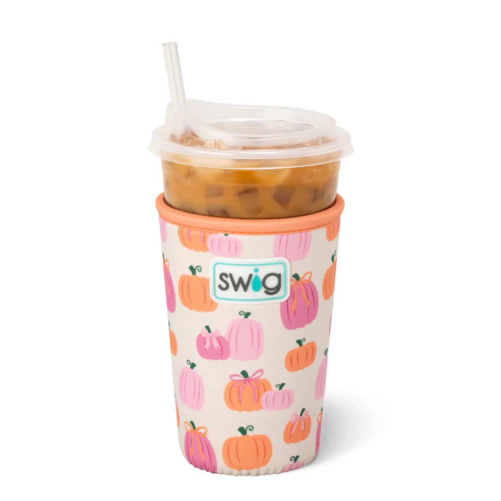 Pumpkins and Bows Medium Iced Cup Coolie