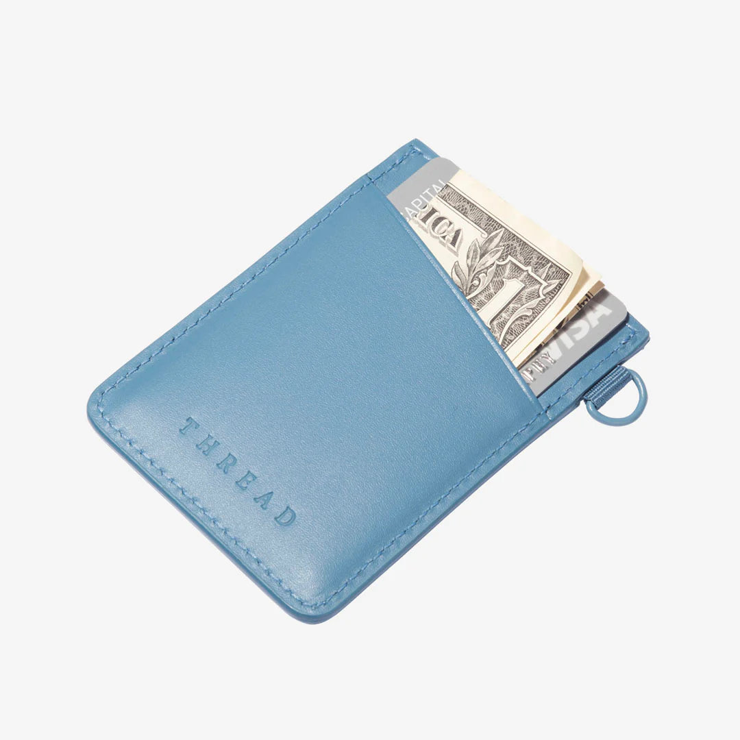 Vertical Wallet in Surf Blue
