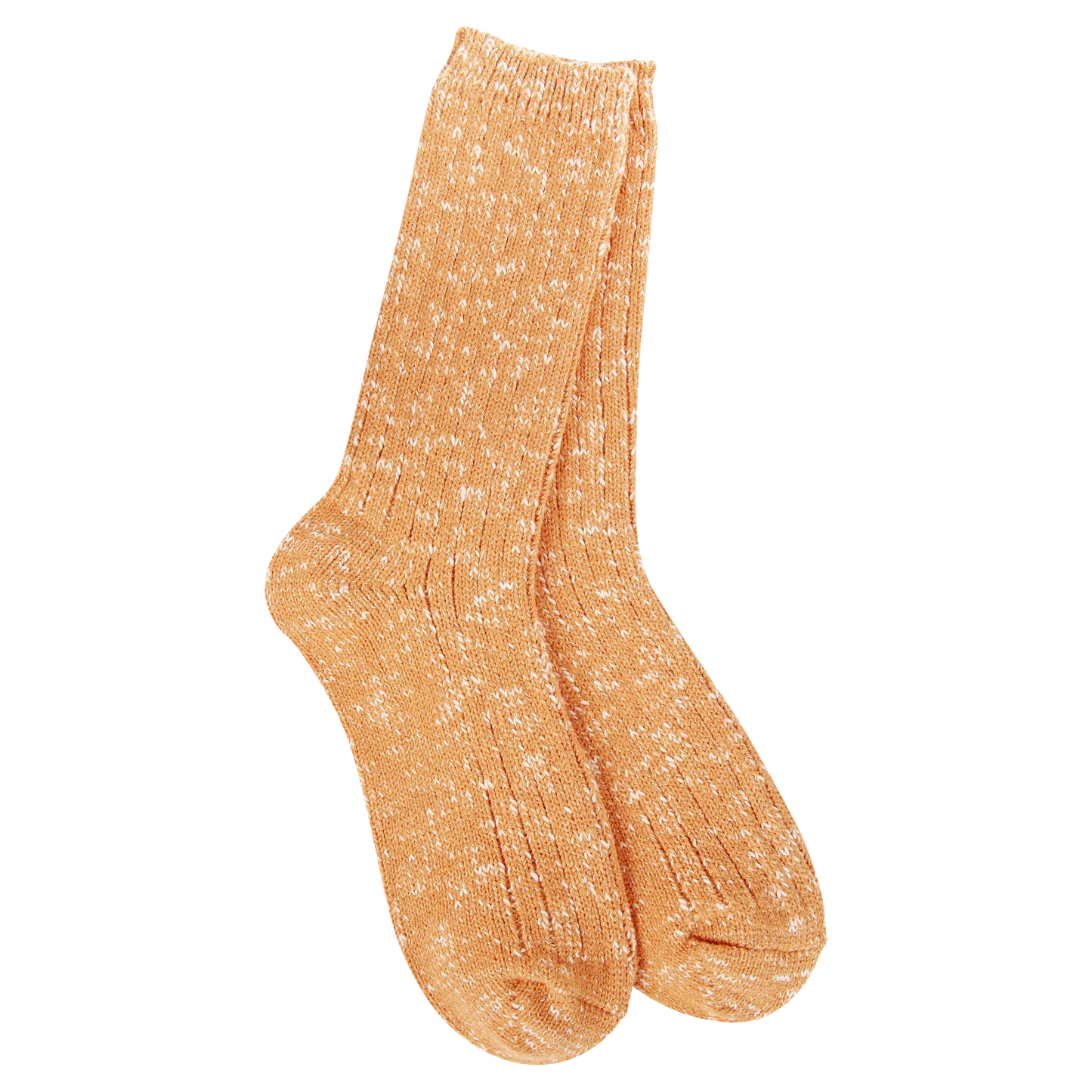 Orange Slub Marled Crew