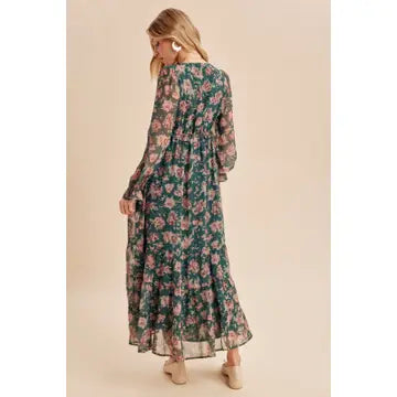 Floral Button Down Maxi Dress