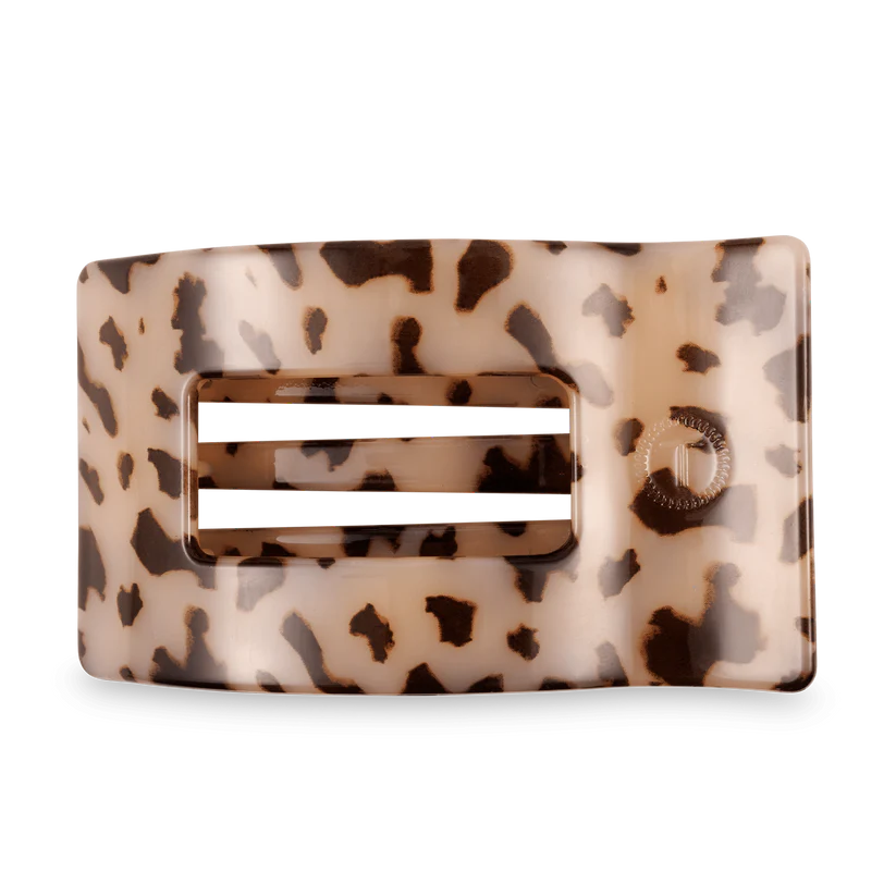 Flat Rectangle Hair Clip-Blonde Tortoise