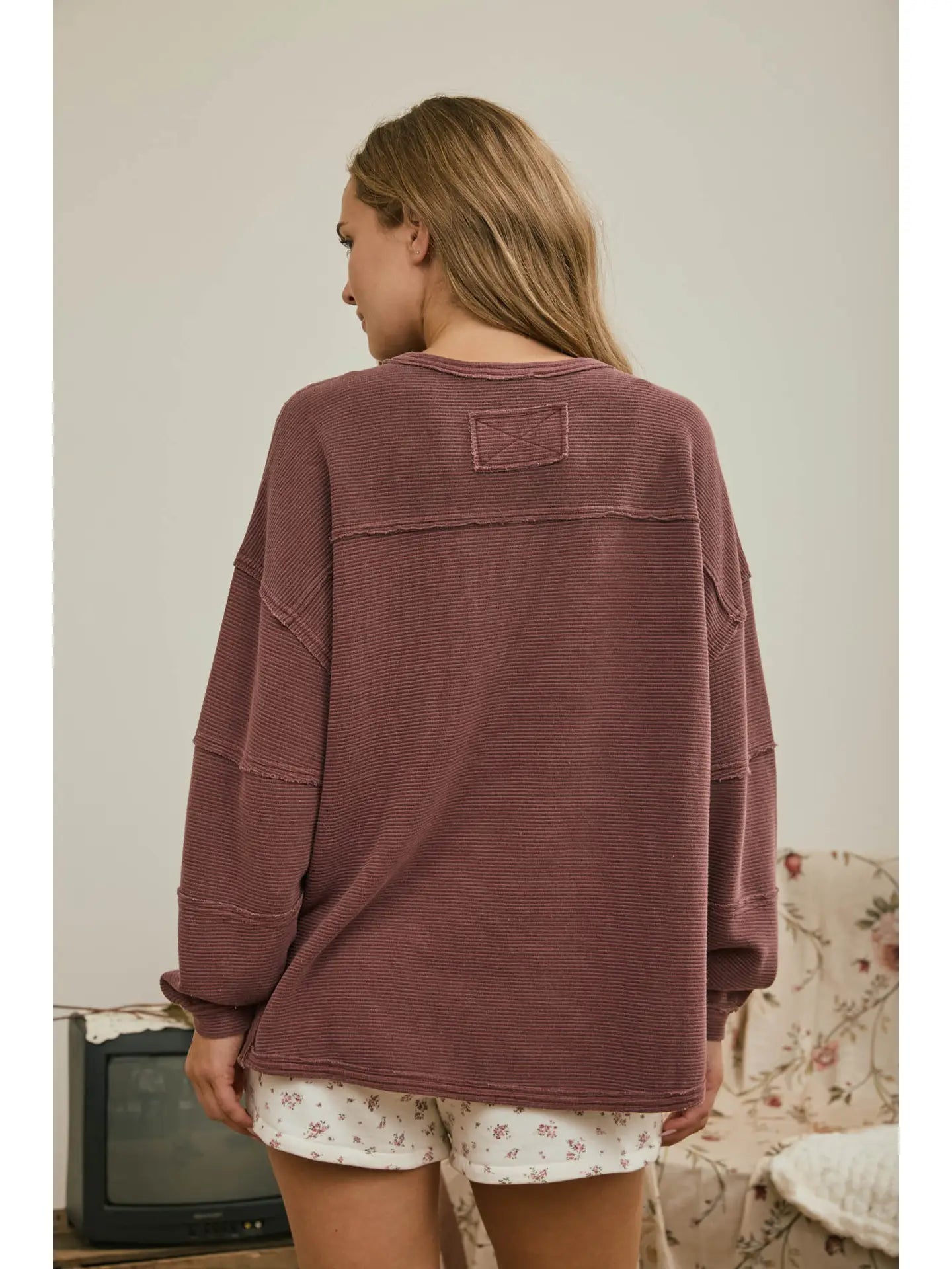 Exposed Seam Detail Top