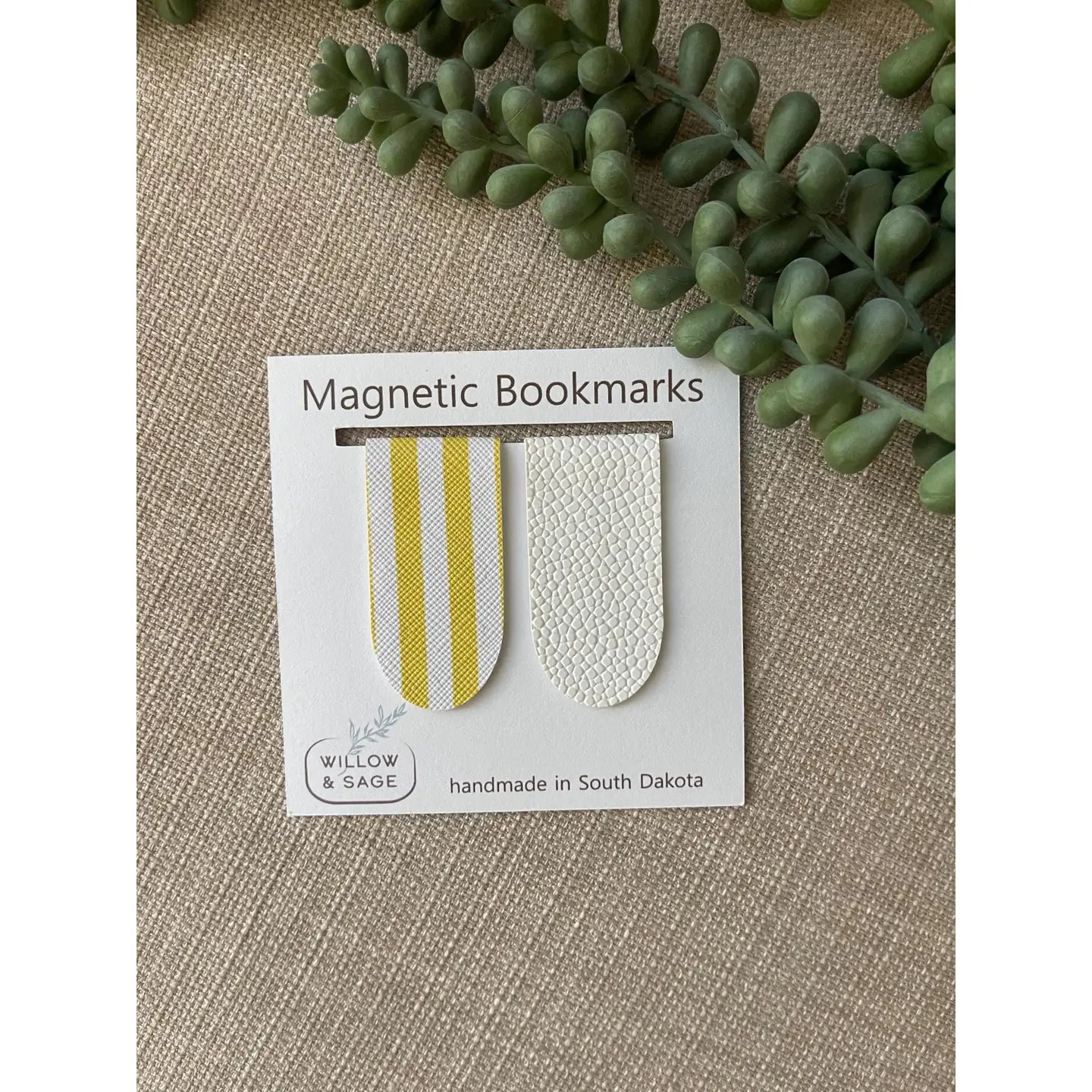 Yellow Magnetic Bookmark Pair
