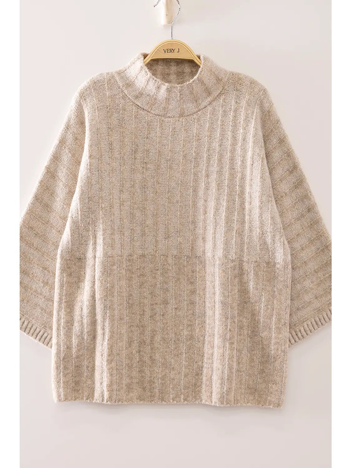 Ribbed Knit Mock Neck Sweater – Karson and Ko