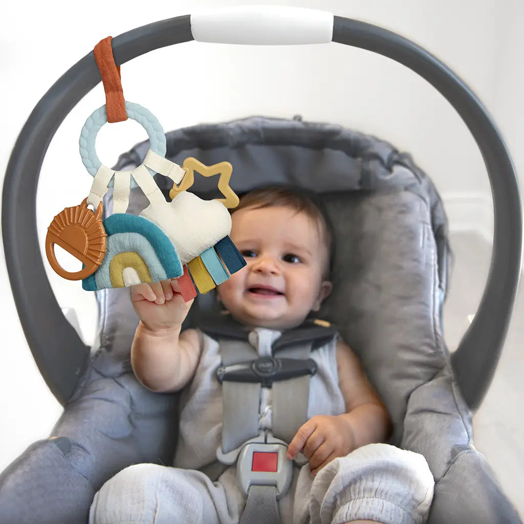 Bitzy Busy Ring™ Teething Activity Toy-Rainbow
