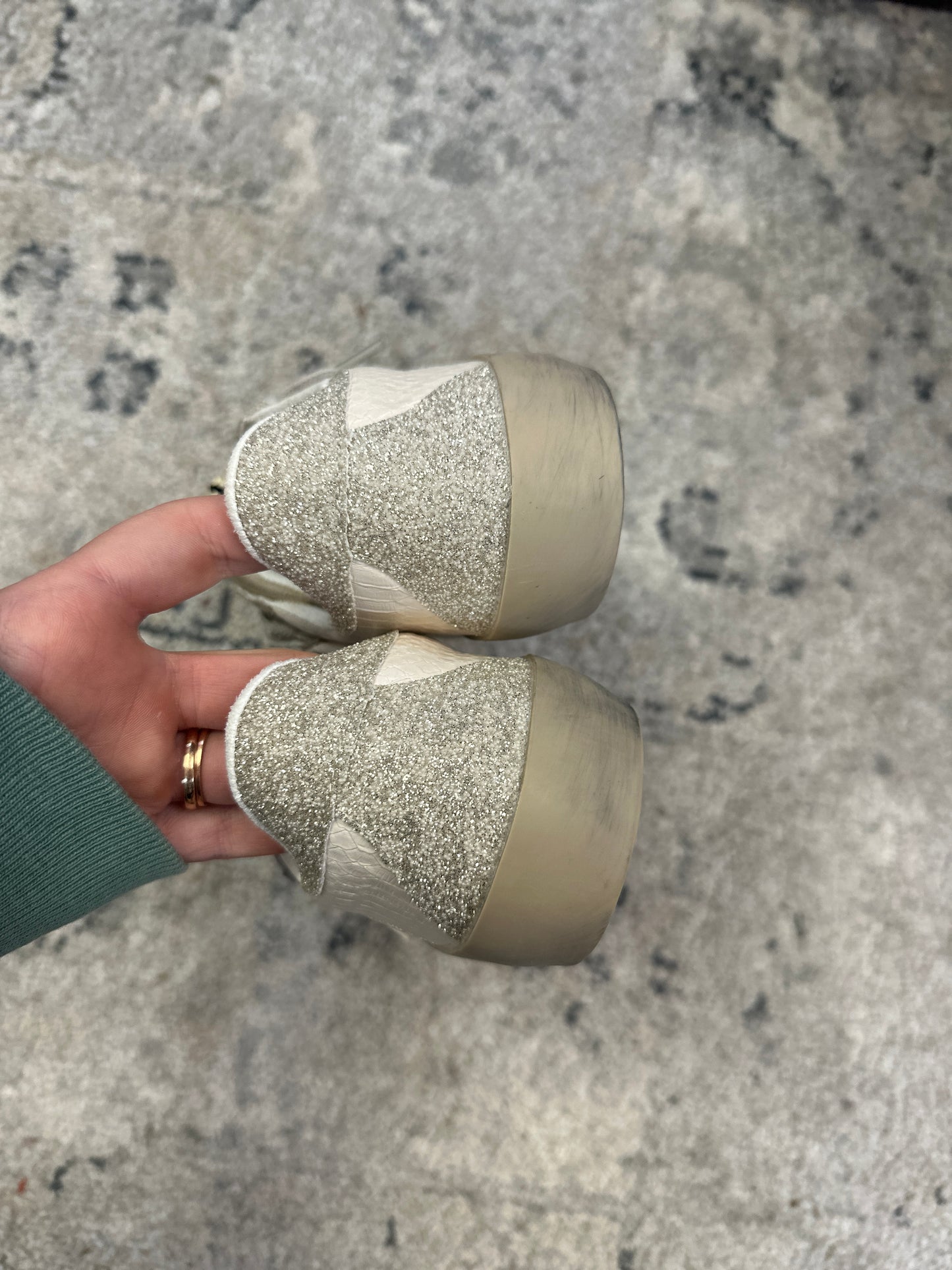 Paula Sneaker in Bone Snake**FINAL SALE**