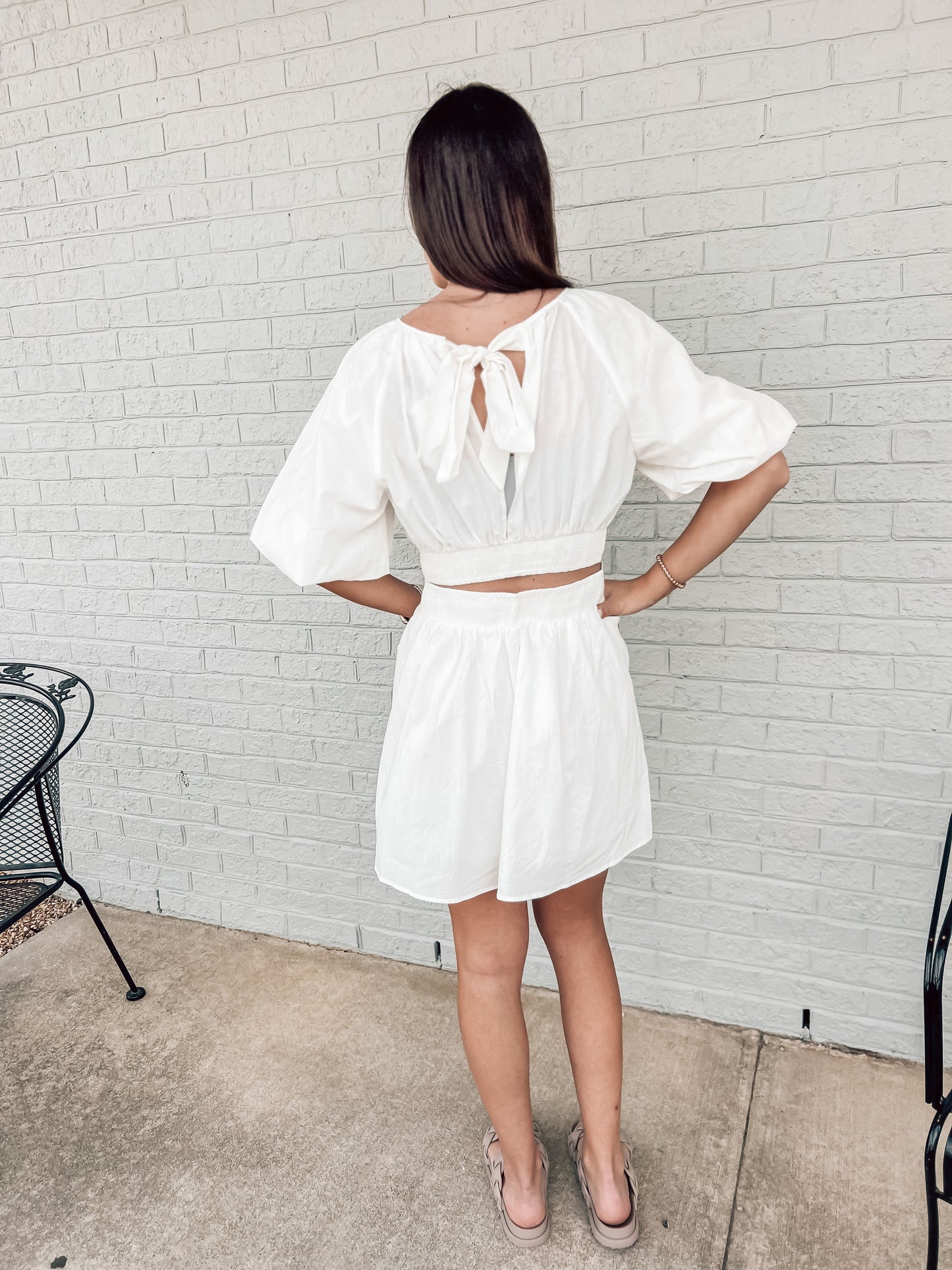 Cade Mini Dress in White**FINAL SALE**