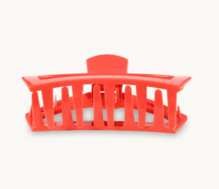 Open Hair Clip in Coral**FINAL SALE**