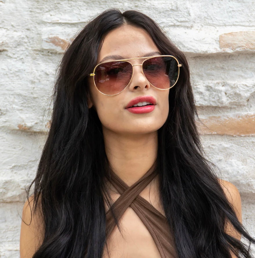 MILA in Gold Frame/Brown Lens