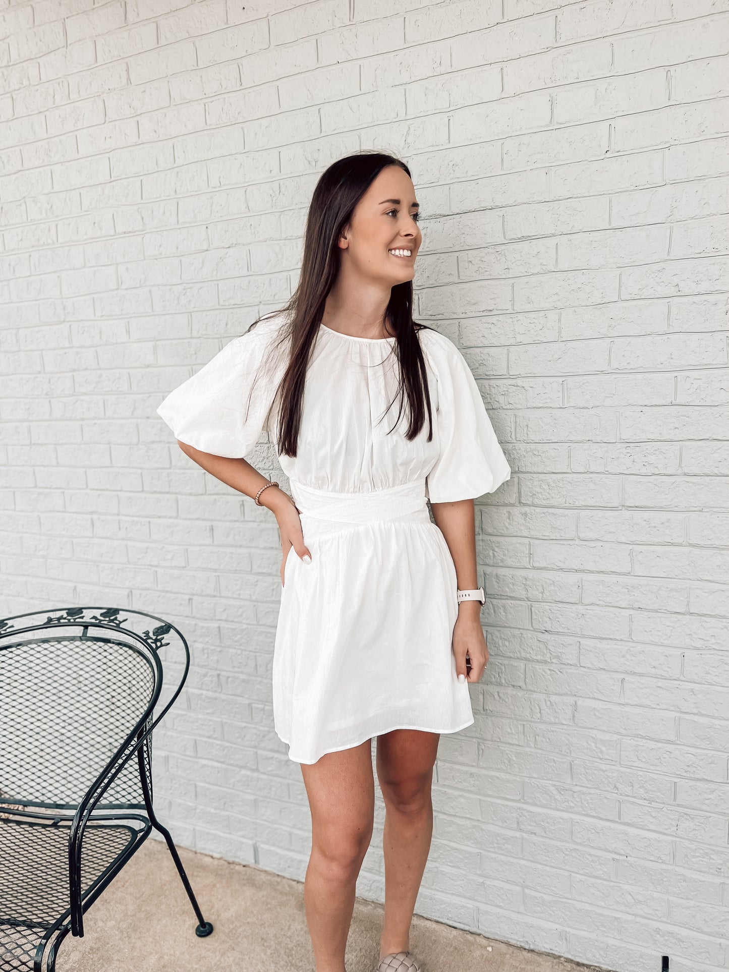 Cade Mini Dress in White**FINAL SALE**