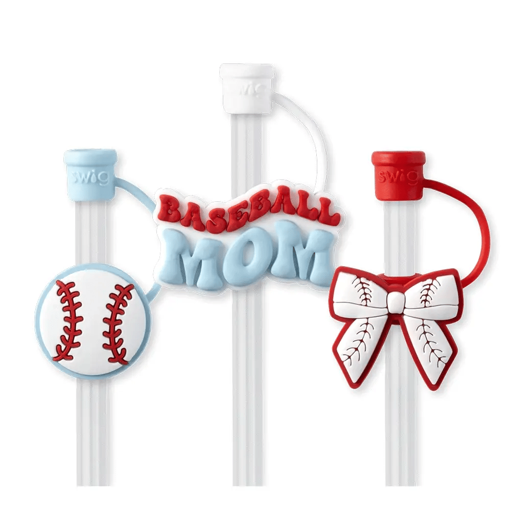 HOME RUN Straw Toppers