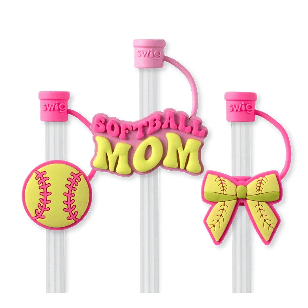 PITCH HIT RUN Straw Toppers
