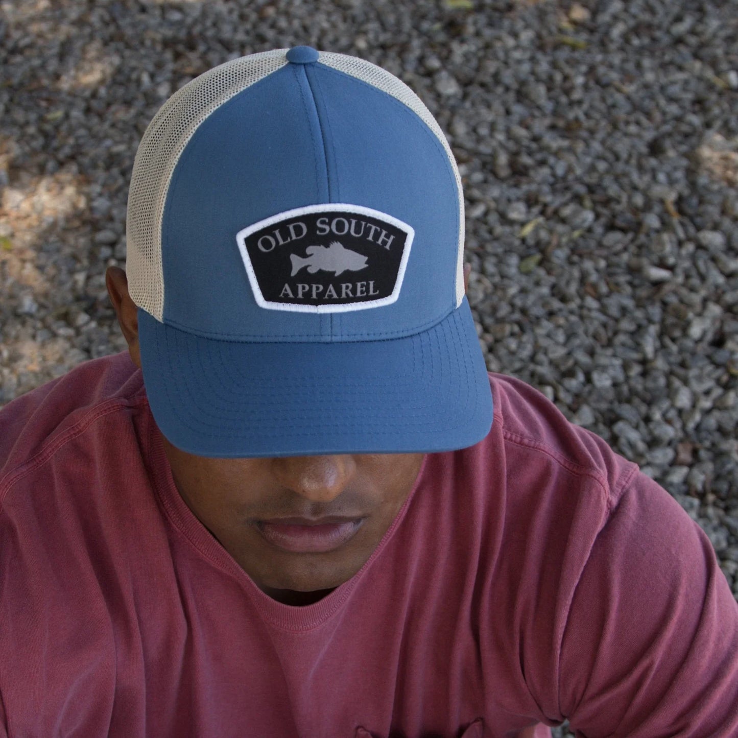 Broken Line Patch - Trucker Hat in Blue