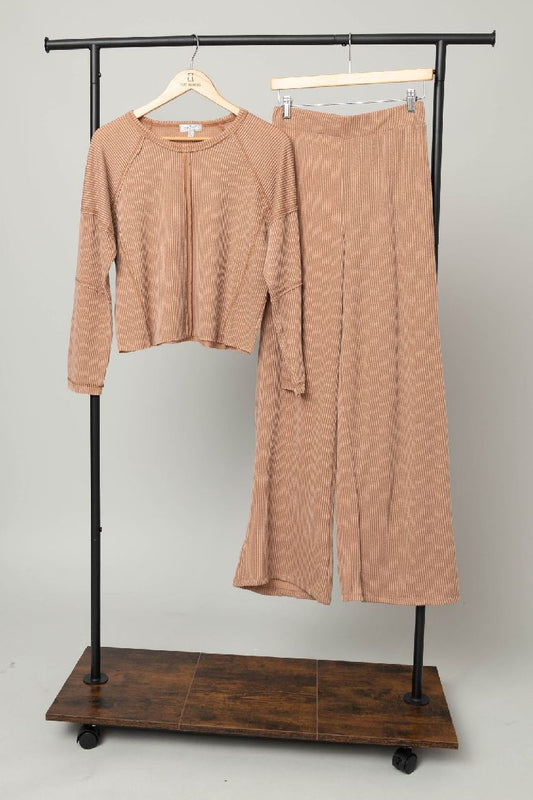 Baby Cable Box Cut Top in Light Brown