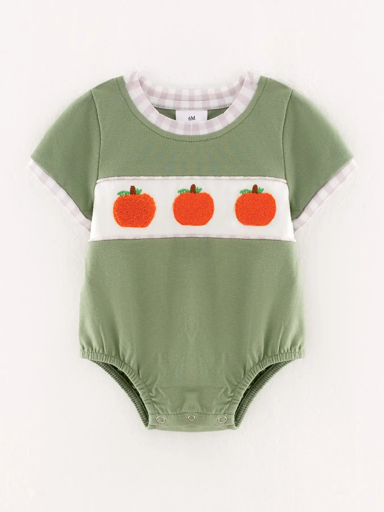 Pumpkin Boys Chenille Patches Romper