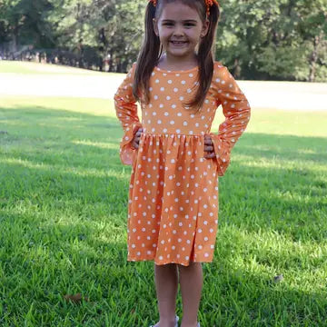 Orange Polka Dot Dress