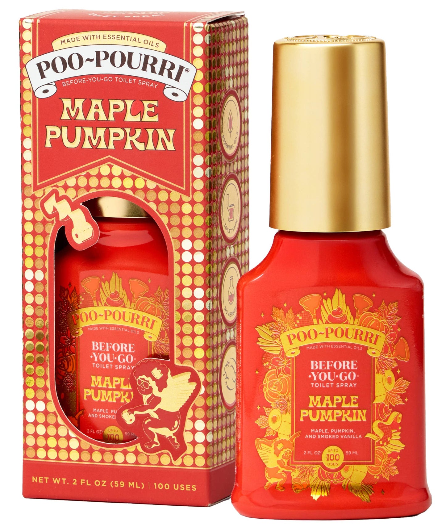 Poo~Pourri Fall LTO 2oz Maple Pumpkin 2025 Boxed