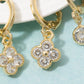 Clover and Ball Charm Hoop Earring Set