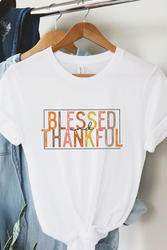 Blessed and Thankful Graphic Tee**FINAL SALE**