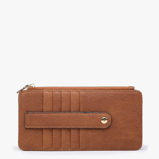 Saige Slim Card Holder in Brown
