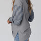Striped Top-Gray Blue