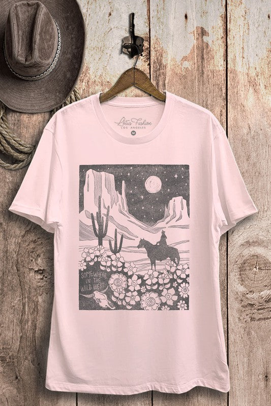Somewhere In The Wild West Graphic Top**FINAL SALE**