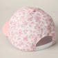 Mommin' Embroidered Floral Hat-Pink