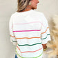 Rainbow Stripe Half Sleeve Top