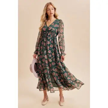 Floral Button Down Maxi Dress