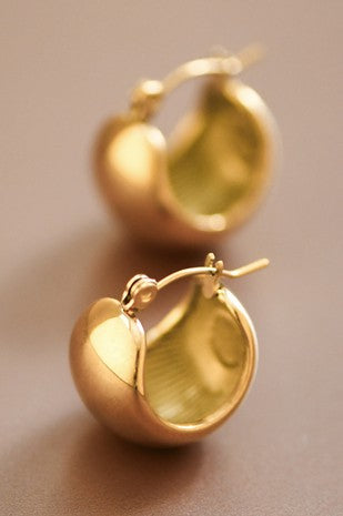 18K Waterproof Non-Tarnish Stainless Steel Hoops