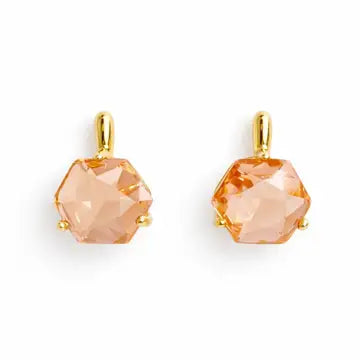 Prism Drop Earrings-Pink