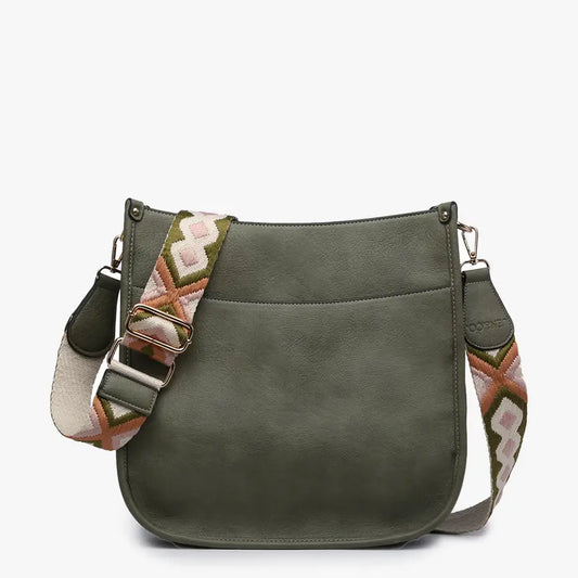 Chloe Crossbody with Guitar Strap in Olive